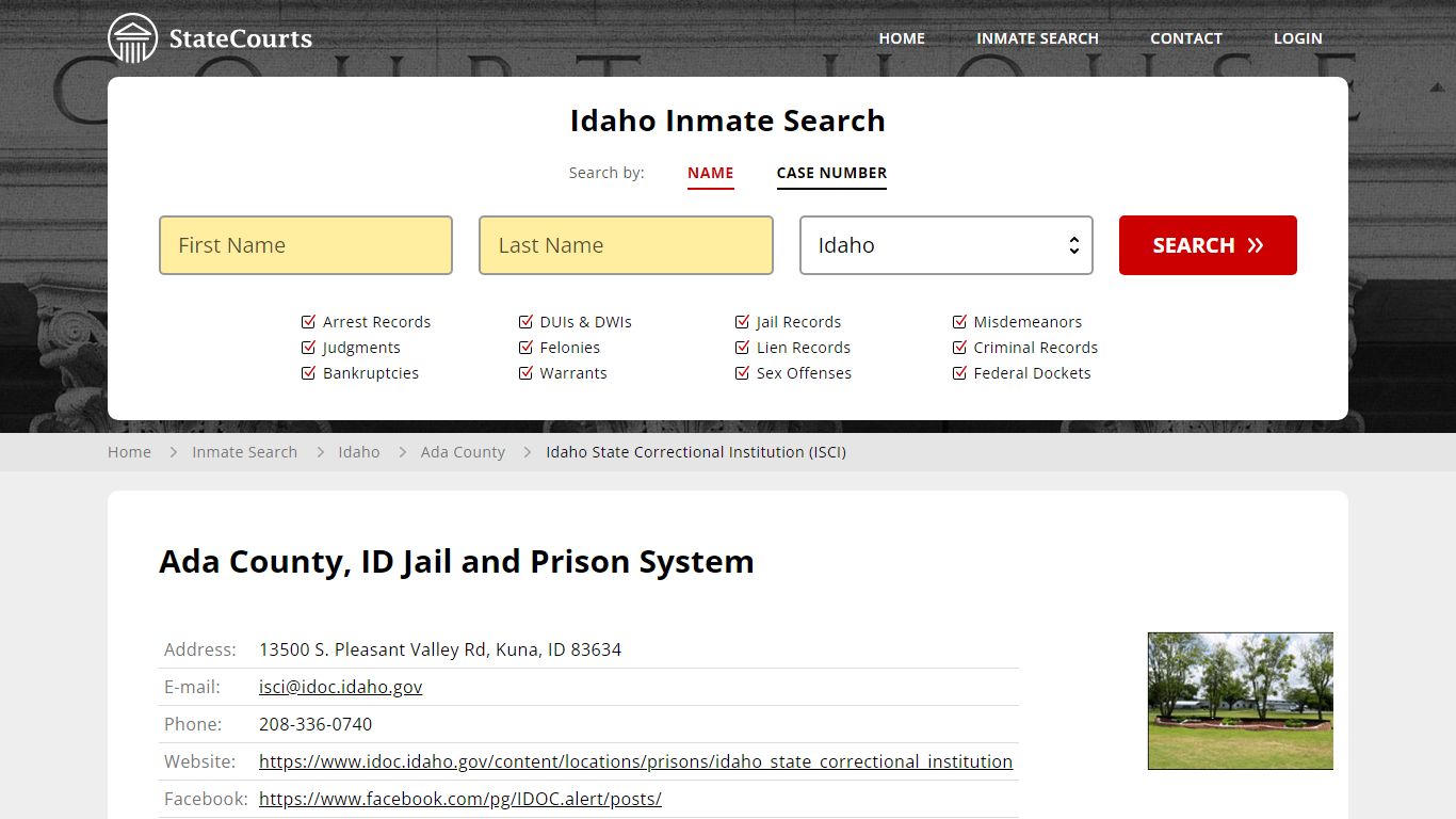 Idaho State Correctional Institution (ISCI) Inmate Records Search ...